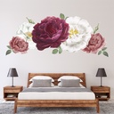 Pink and White Arch Floral Wall Sticker