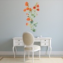 Red Poppy spray Floral Wall Sticker
