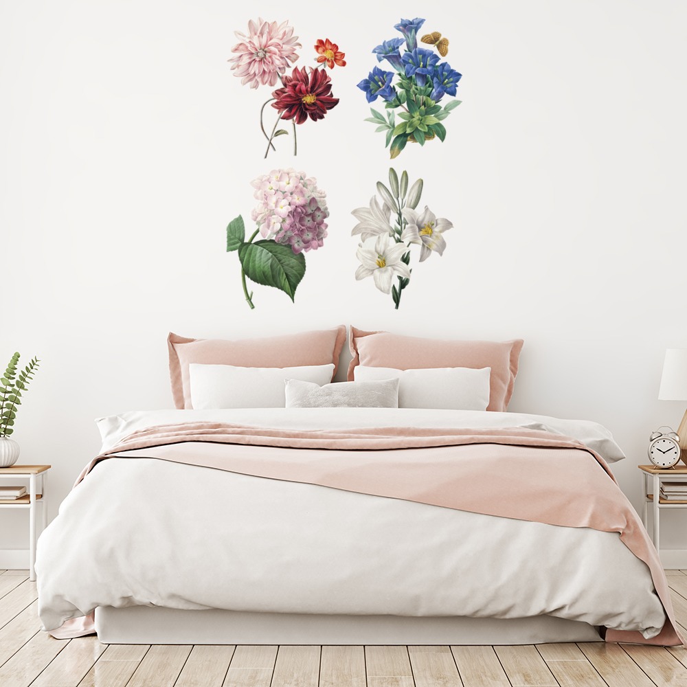 Flower Spray Set Floral Wall Sticker