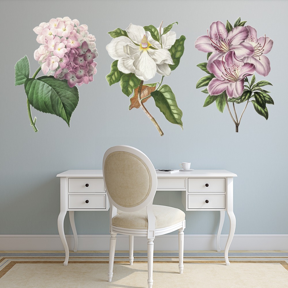 Pretty Flower Trio Floral Wall Sticker