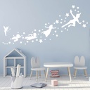 Peter Pan, Wendy & Boys Stars Nursery Wall Sticker