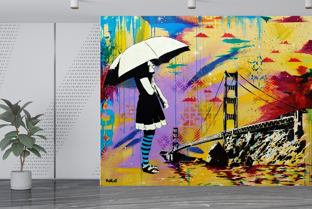 Shelter at Bay Wall Mural by 2013 AbcArtAttack