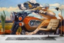 Fast and Furriest Wall Mural by CR Townsend