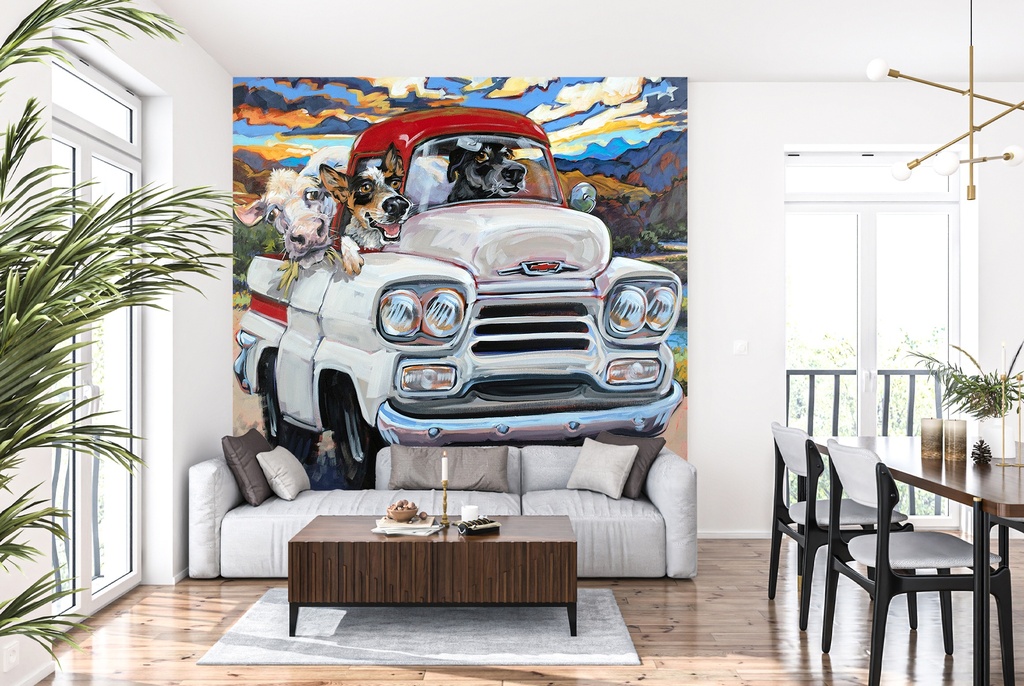 Cattle Drive Wall Mural by CR Townsend