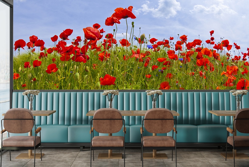 Idyllic Field Of Poppies Wall Mural by Melanie Viola - Mod5 | Icon Wall ...