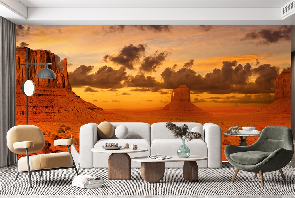Gorgeous Monument Valley In The Evening Wall Mural by Melanie Viola