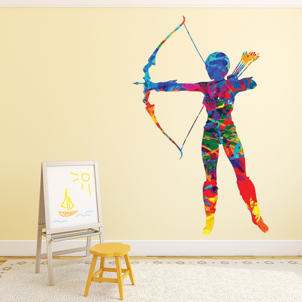 Paint Splash Archery Wall Sticker