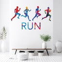Rainbow Run Athletics Sports Running Wall Sticker