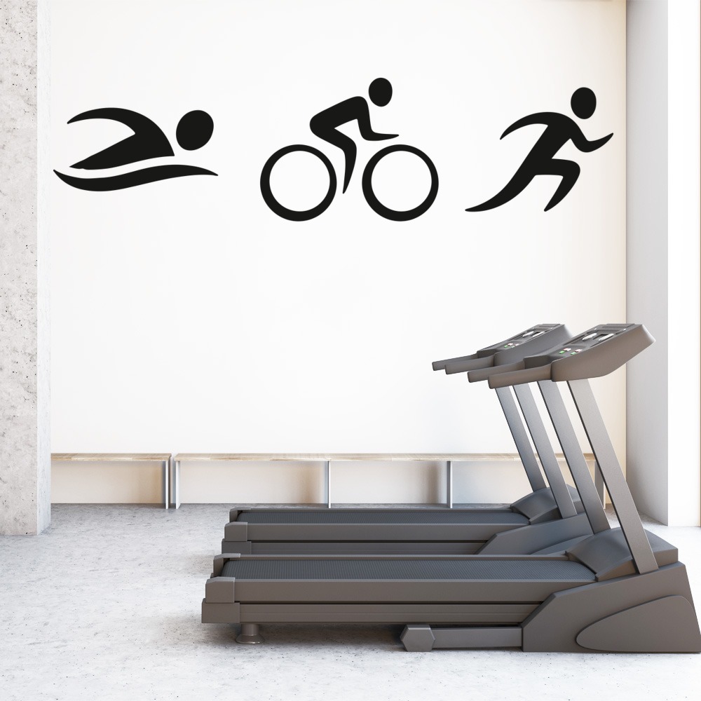 Swim Bike Run Triathlon Sports Wall Sticker