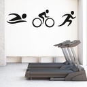 Swim Bike Run Triathlon Sports Wall Sticker