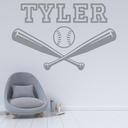 Personalised Name Baseball Sports Wall Sticker