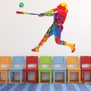 Paint Splash Baseball Strike Wall Sticker