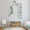 Personalised Name Slam Dunk Basketball Wall Sticker