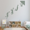 Basketball Players Slam Dunk Wall Sticker