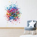 Paint Splash Basketball Wall Sticker - Mod7