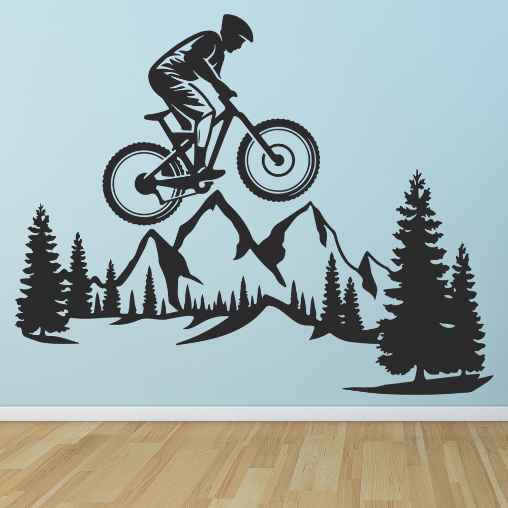 Mountain Bike Scene Extreme Sports Wall Sticker