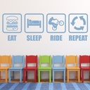 Eat Sleep Ride Repeat Bike Wall Sticker