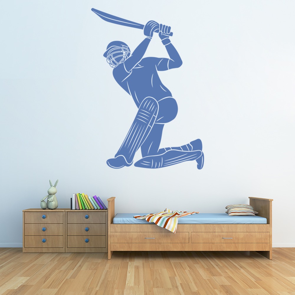 Cricket Batsman Sports Wall Sticker - Mod7