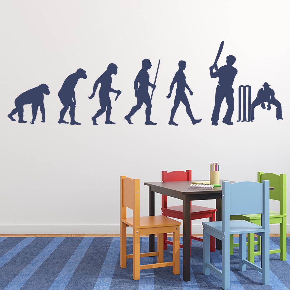 Evolution Cricket Sports Wall Sticker