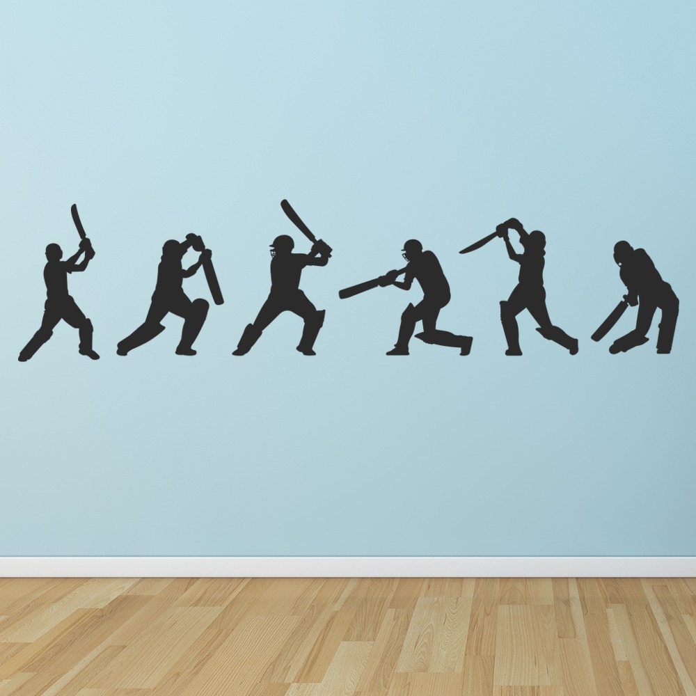 Cricket Team Players Wall Sticker