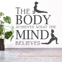 The Body Achieves What The Mind Believes Gymnastics Quote Wall Sticker