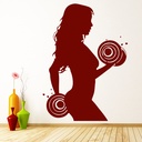 Woman Weight Lifting Fitness Gym Wall Sticker