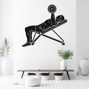 Bench Press Weights Fitness Gym Wall Sticker