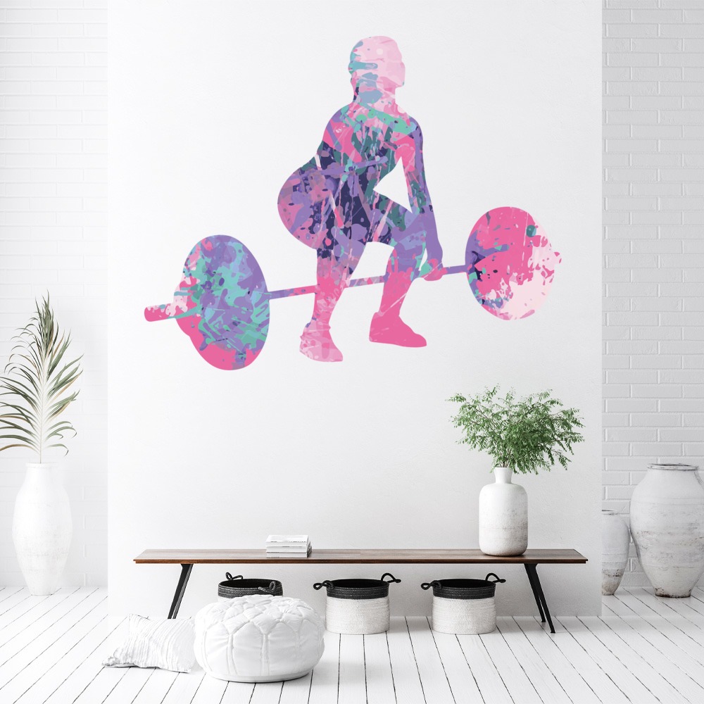 Weight Training 3 Fitness Gym Wall Sticker