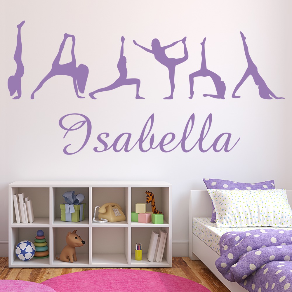 Personalised Name Gymnastics Wall Sticker