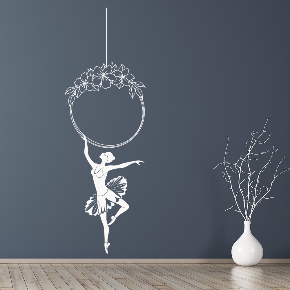 Gymnastics Hoop Dance Gymnast Wall Sticker