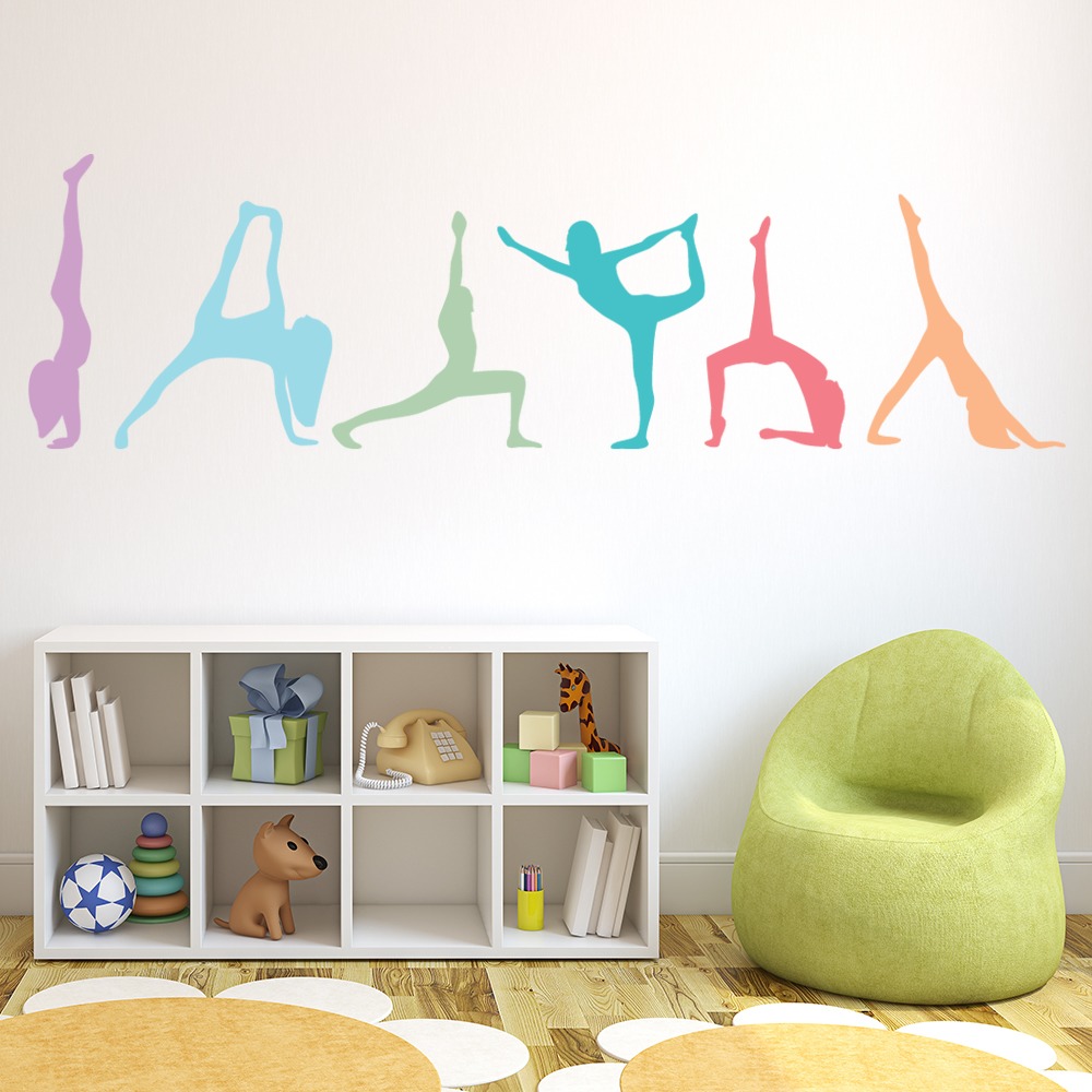 Rainbow Dancers Gymnastics Wall Sticker