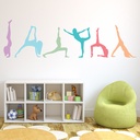 Rainbow Dancers Gymnastics Wall Sticker