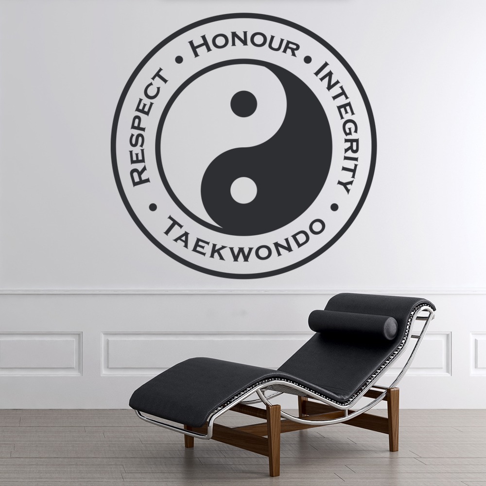 Taekwondo Badge Martial Arts Wall Sticker