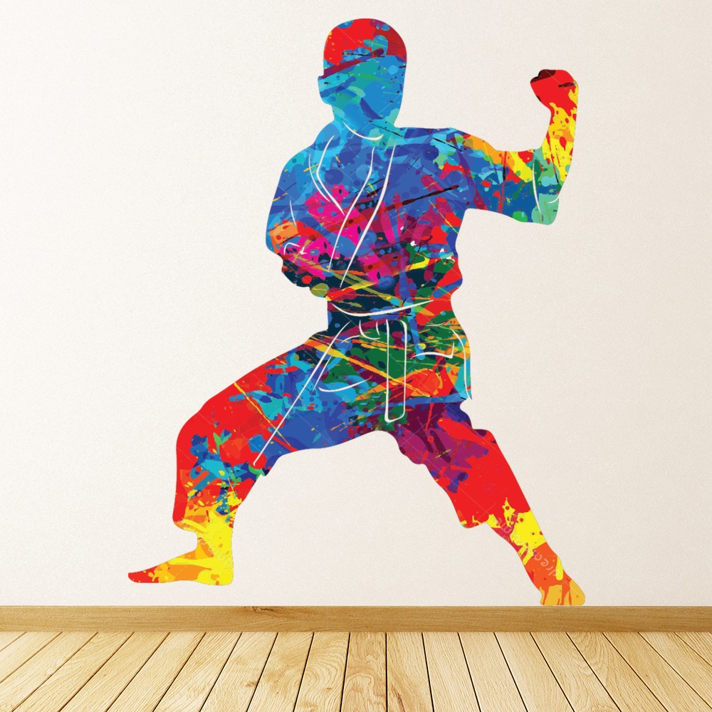 Karate Hit Martial Arts Wall Sticker