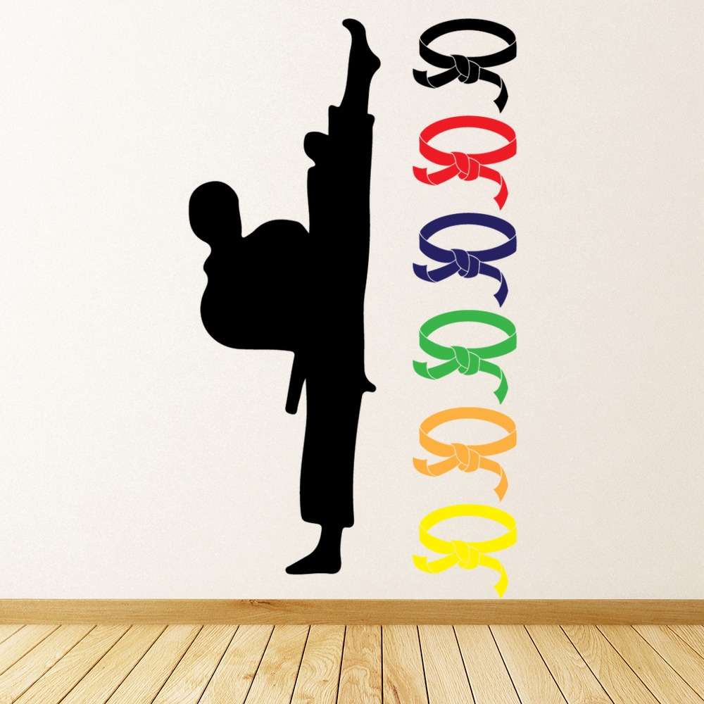 Karate Belts Martial Arts Wall Sticker
