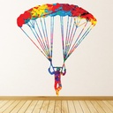 Paint Splash Parachute 1 Skydiving Wall Sticker