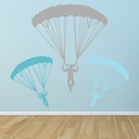 Grey & Blue Parachute Skydiving Wall Sticker