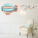 Airship Zeppelin Aircraft Nursery Wall Sticker