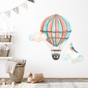 Red & Blue Hot Air Balloon Childrens Nursery Wall Sticker