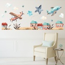 Flying Planes Childrens Nursery Wall Sticker Scene