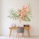 Pink Flower Decor Tropical Floral Wall Sticker