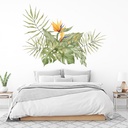 Orange Flower Decor Tropical Floral Wall Sticker