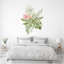 Pink Flower Tropical Floral Decor Wall Sticker