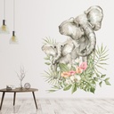 Tropical Flowers Elephant Safari Wall Sticker
