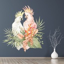 Two Cockatoos Tropical Birds Wall Sticker