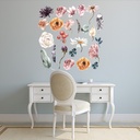 Bright Flowers Floral Decor Wall Sticker Set