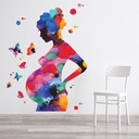 Pregnant Woman & Butterflies Wall Sticker