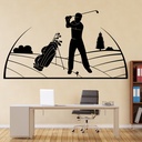 Golfer On The Green Golf Wall Sticker