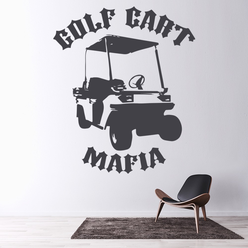 Golf Cart Mafia Funny Golf Wall Sticker