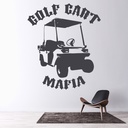 Golf Cart Mafia Funny Golf Wall Sticker